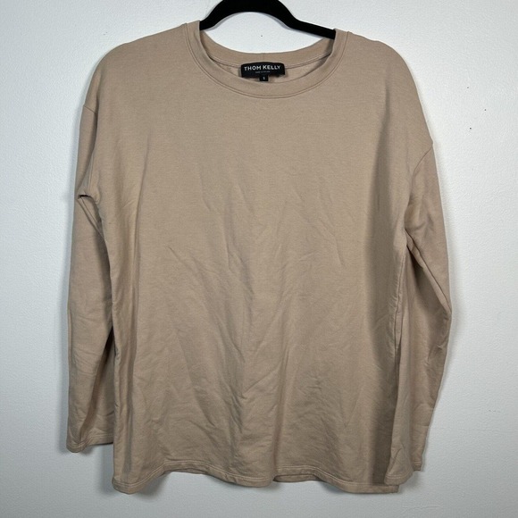 Thom Kelly Charlotte Sweatshirt Oatmeal Women's Size Small Athleisure - Picture 3 of 8